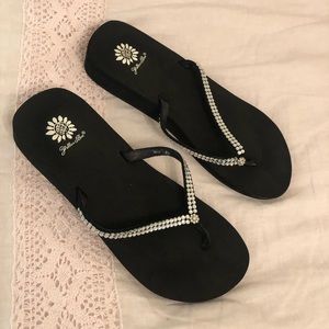 Yellow Box flip flops